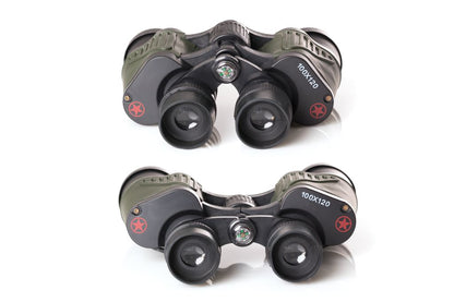 Pair of binoculars on a white background